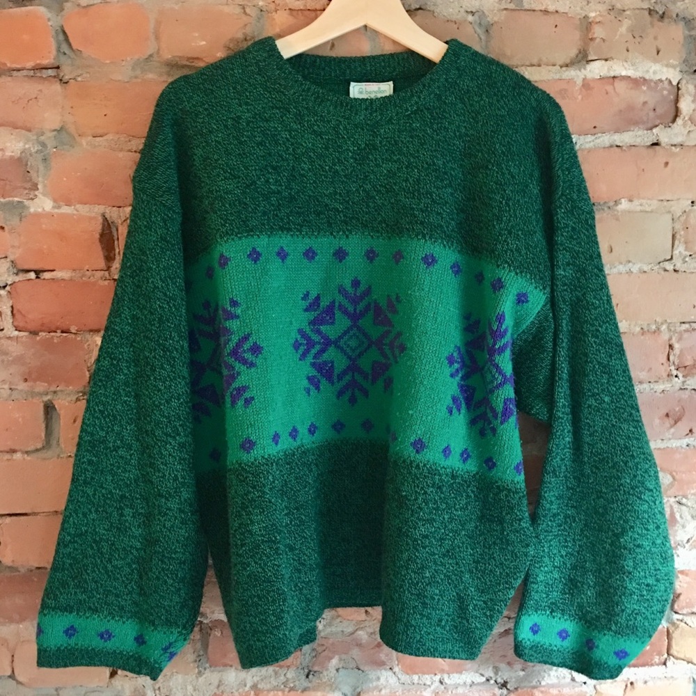 Vintage Benetton snowflake sweater